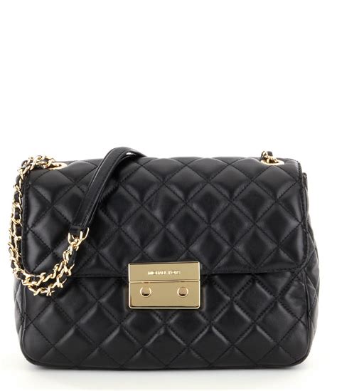 michael michael kors sloan leather shoulder bag|michael kors flat shoulder bags.